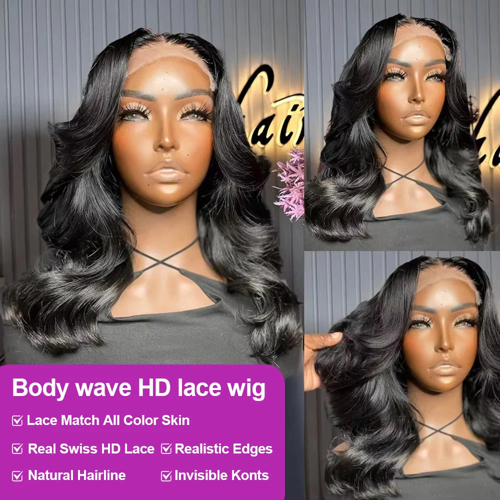 Hj Weave Beauty Remy Peruvian Body Wave HD Lace Frontal Wig