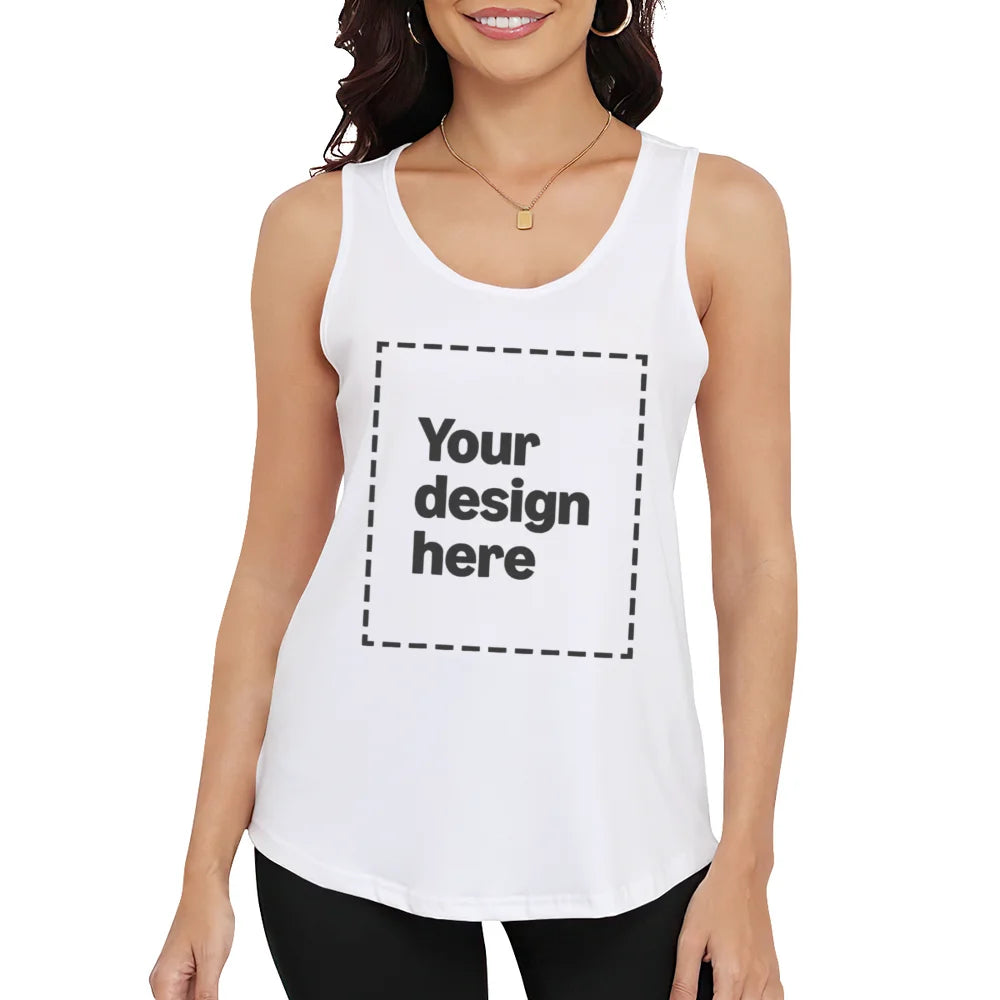 Personalized Women's Tank Top Custom Photo Logo Sleeveless Tee