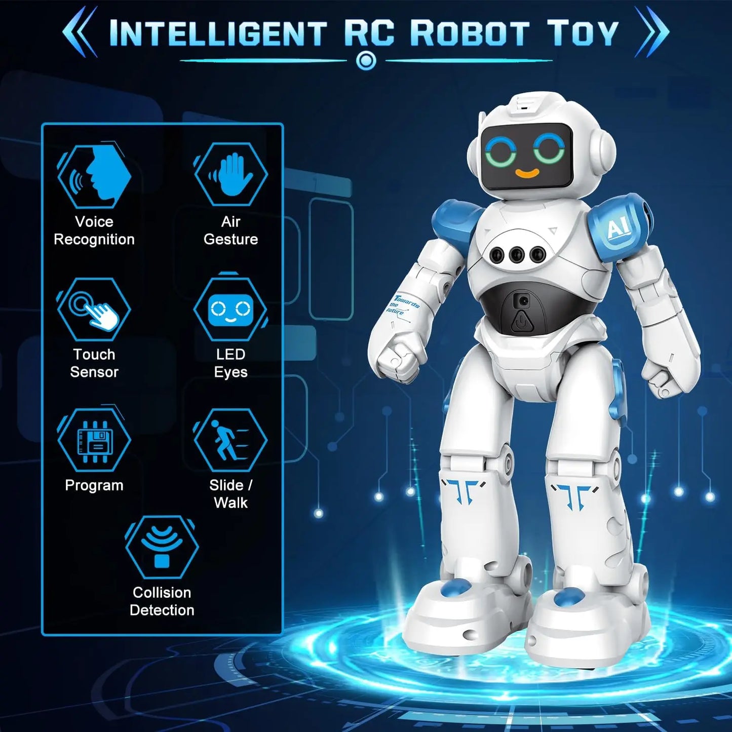 VATOS RC Smart Talking Gesture Sensing Robot Toy for Kids