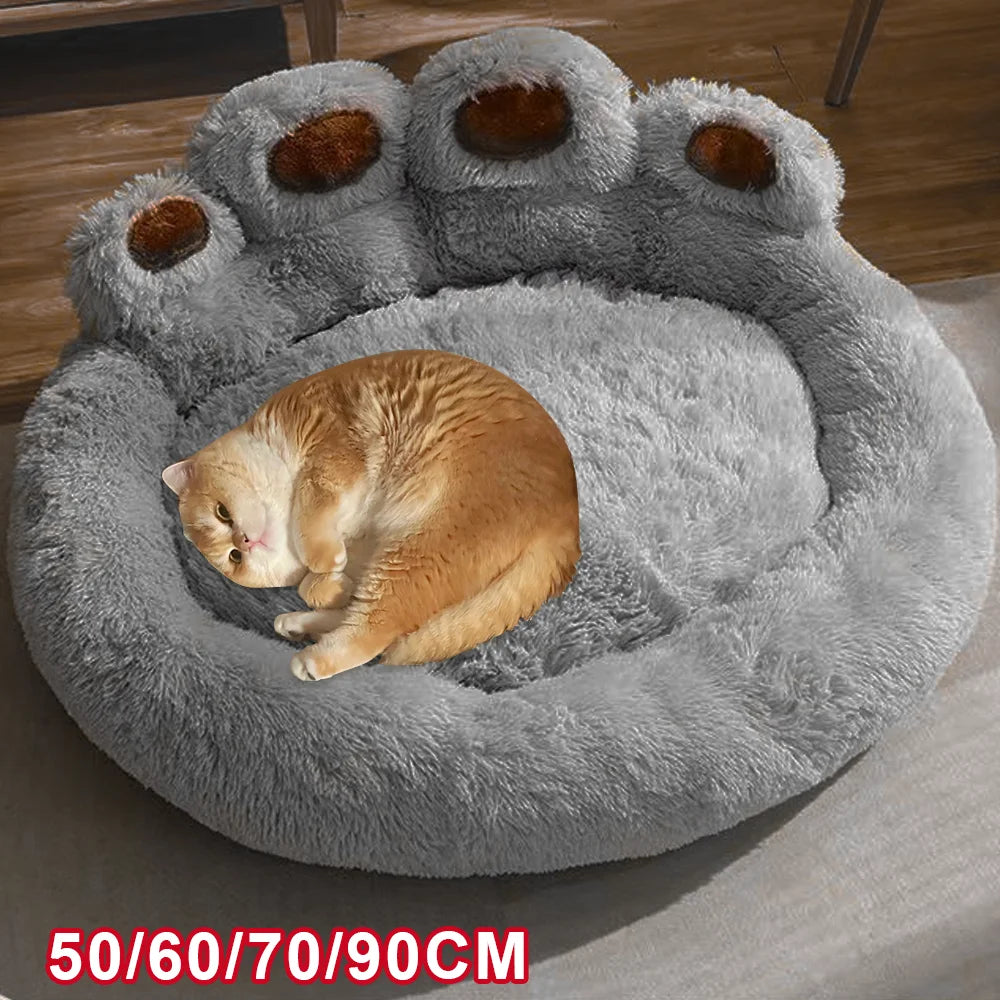 NONECN Fluffy Dog Bed Sofa Plush Kennel Mat For Pets