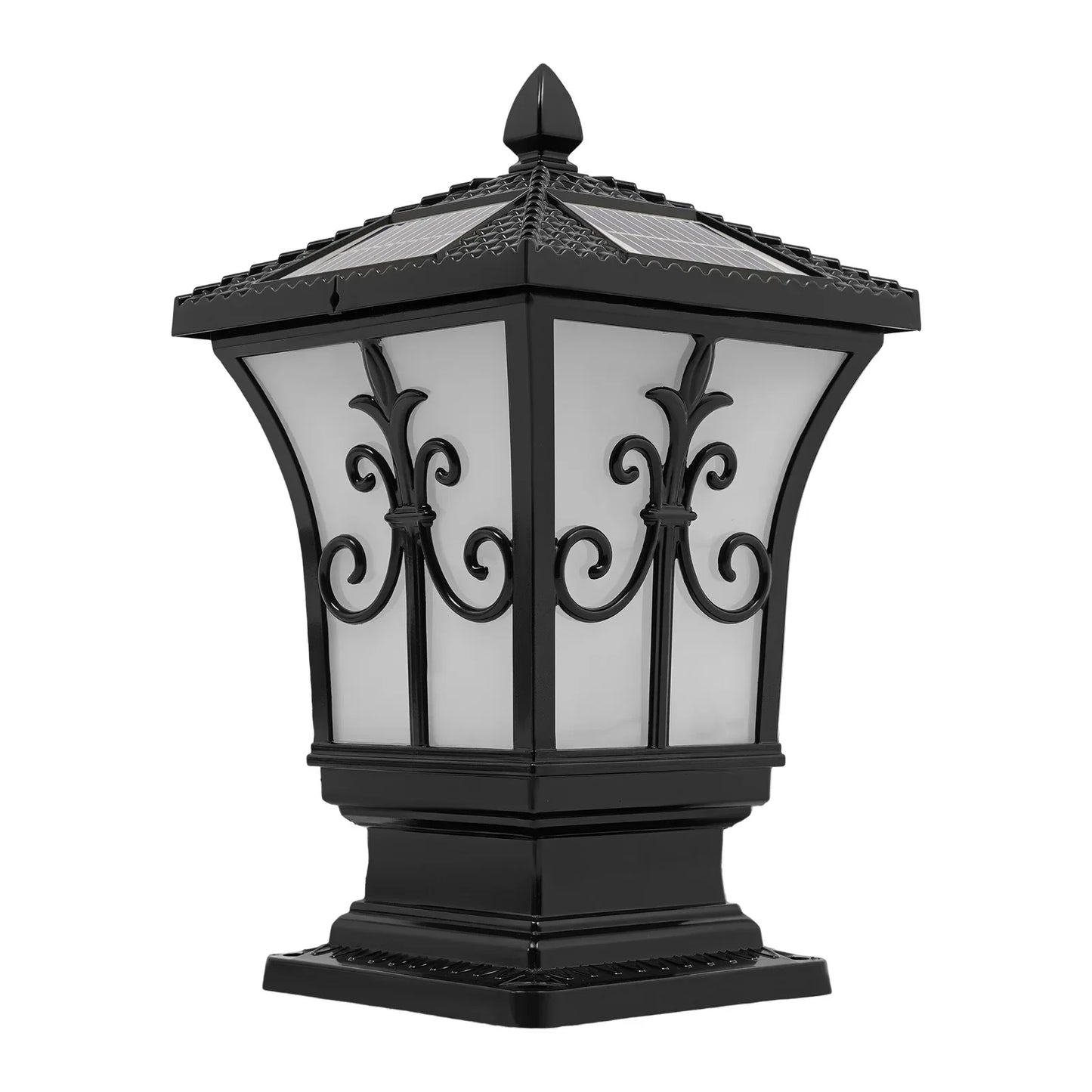 Bymaocar Outdoor Solar Post Light 85-265V Garden Remote Control