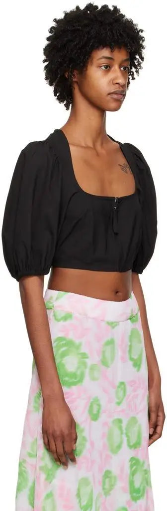 Ganni Drapey Blouse Pullover Top for Everyday Wear