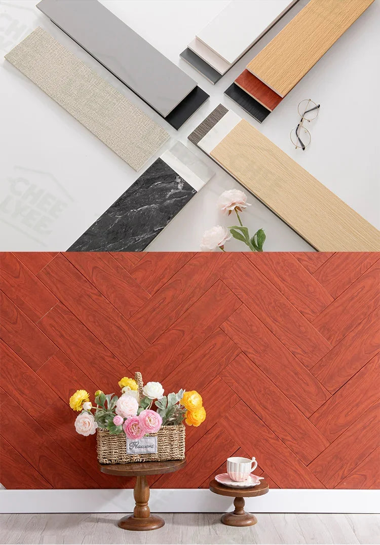 Self Adhesive Wooden Wall Stickers 10 Piece Pack Indoor Use