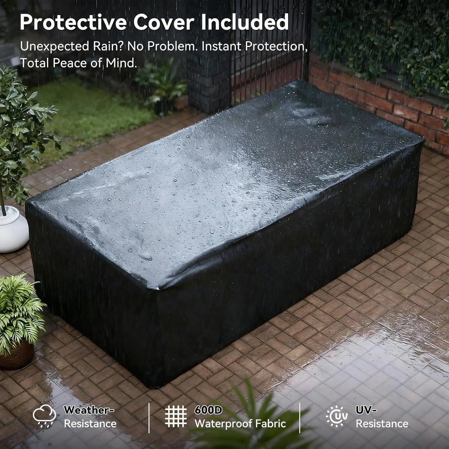 XIAOLANG Outdoor Wicker Patio Furniture Set With Cushions
