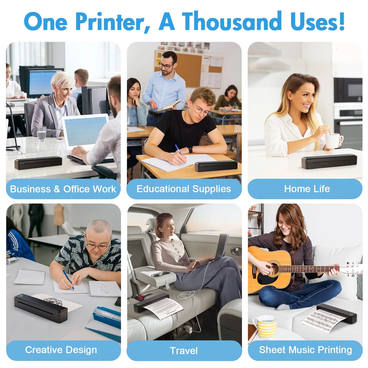 TakeYou Portable Wireless Inkless Thermal Printer Label Maker