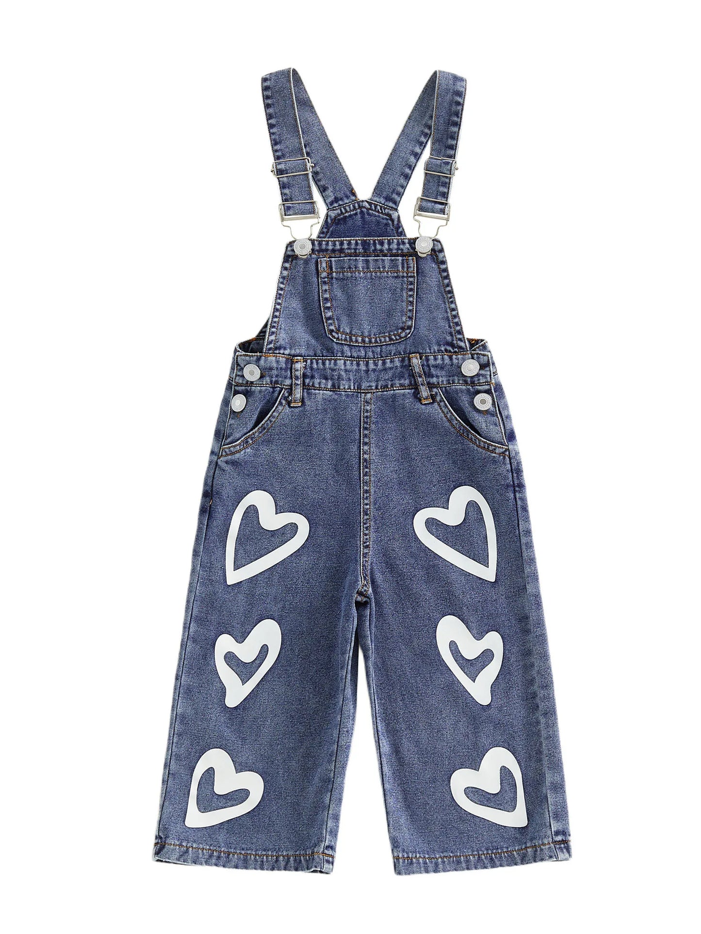 Girls Sleeveless Floral Print Jumpsuit With Ruffle And Adjustable Straps