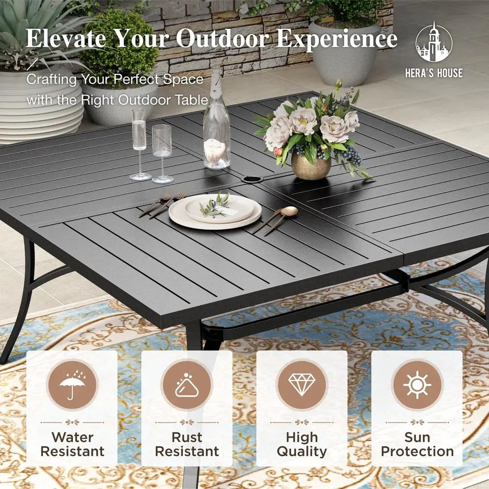 XMSJ 9 Piece Patio Dining Set Outdoor Table And Chairs