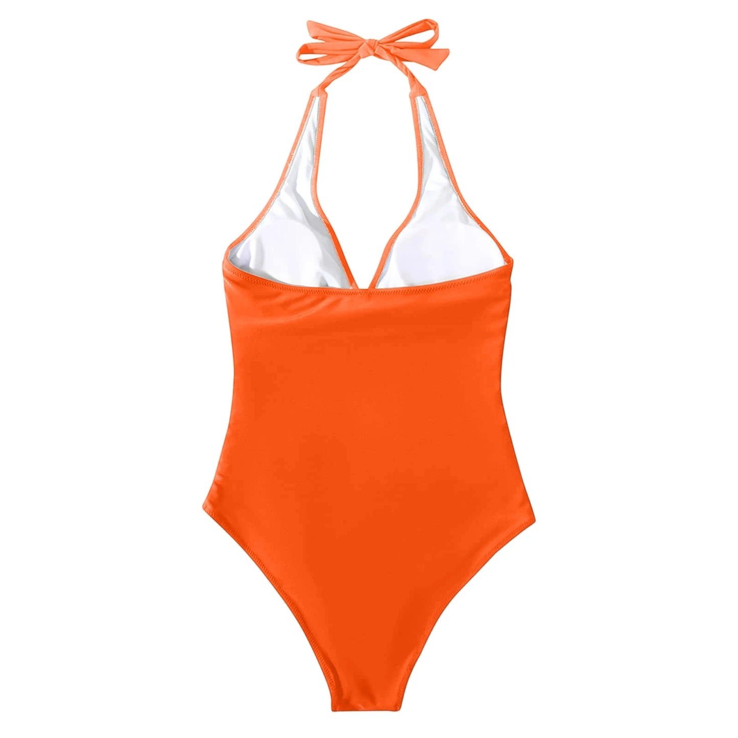 NONECN Tummy Control Cross Front Striped One Piece Swimsuit