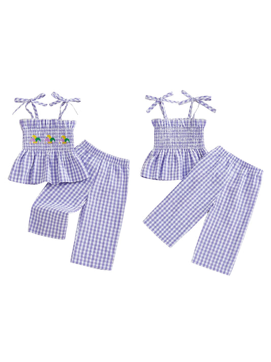 Infant Halloween Pumpkin Embroidered Hoodie Set With Striped Pants