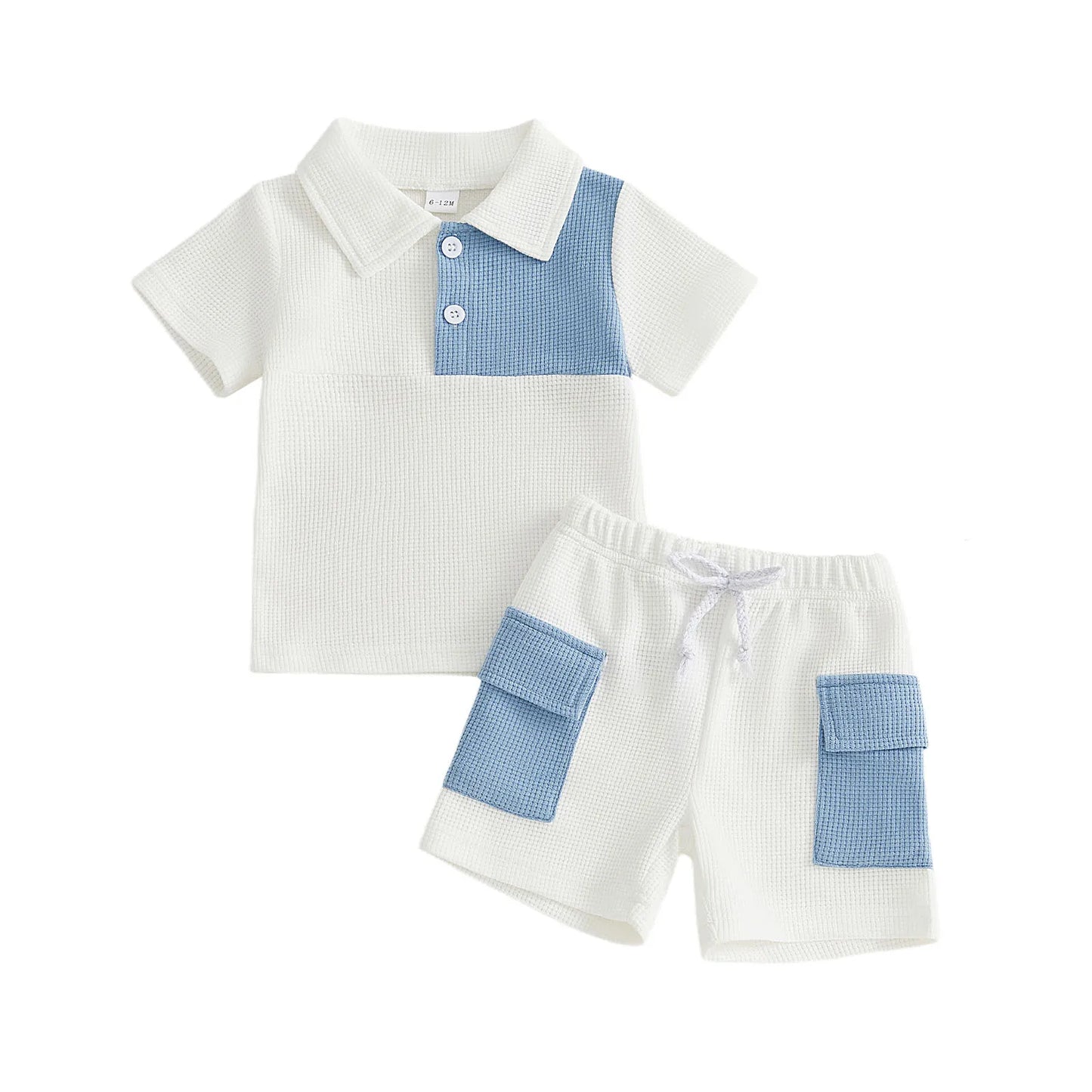 Infant Boy Summer Shirt And Cargo Shorts Set For Playtime