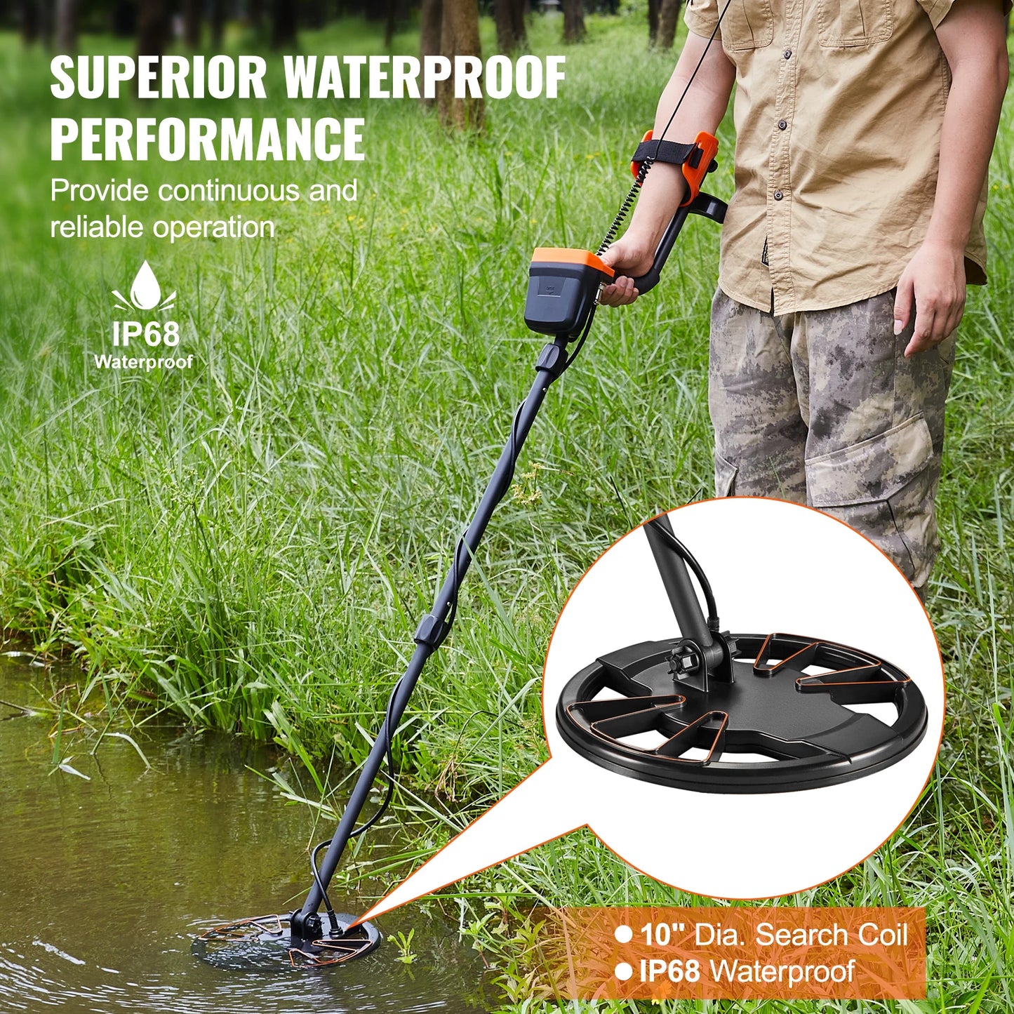 SucceBuy Metal Detector For Adults And Kids With Waterproof Coil