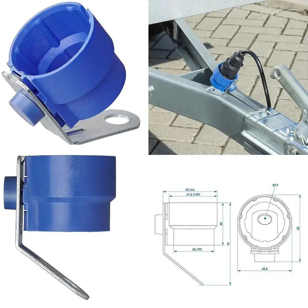 Trailer Plug Holder Parking Cover For 7 Pin And 13 Pin Connectors