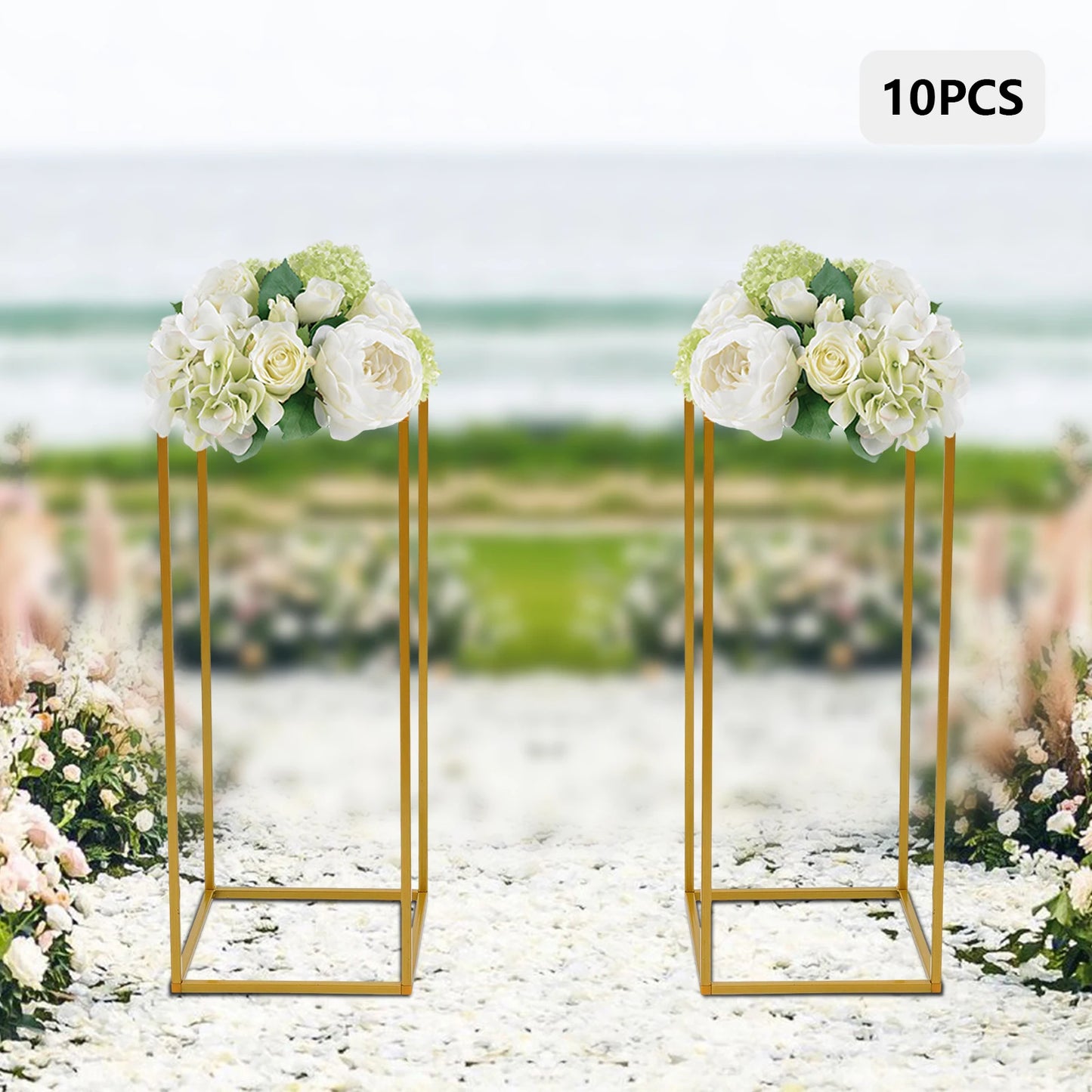 Wedding Flower Stand Set Metal Column Rack Balloon Holder Decor