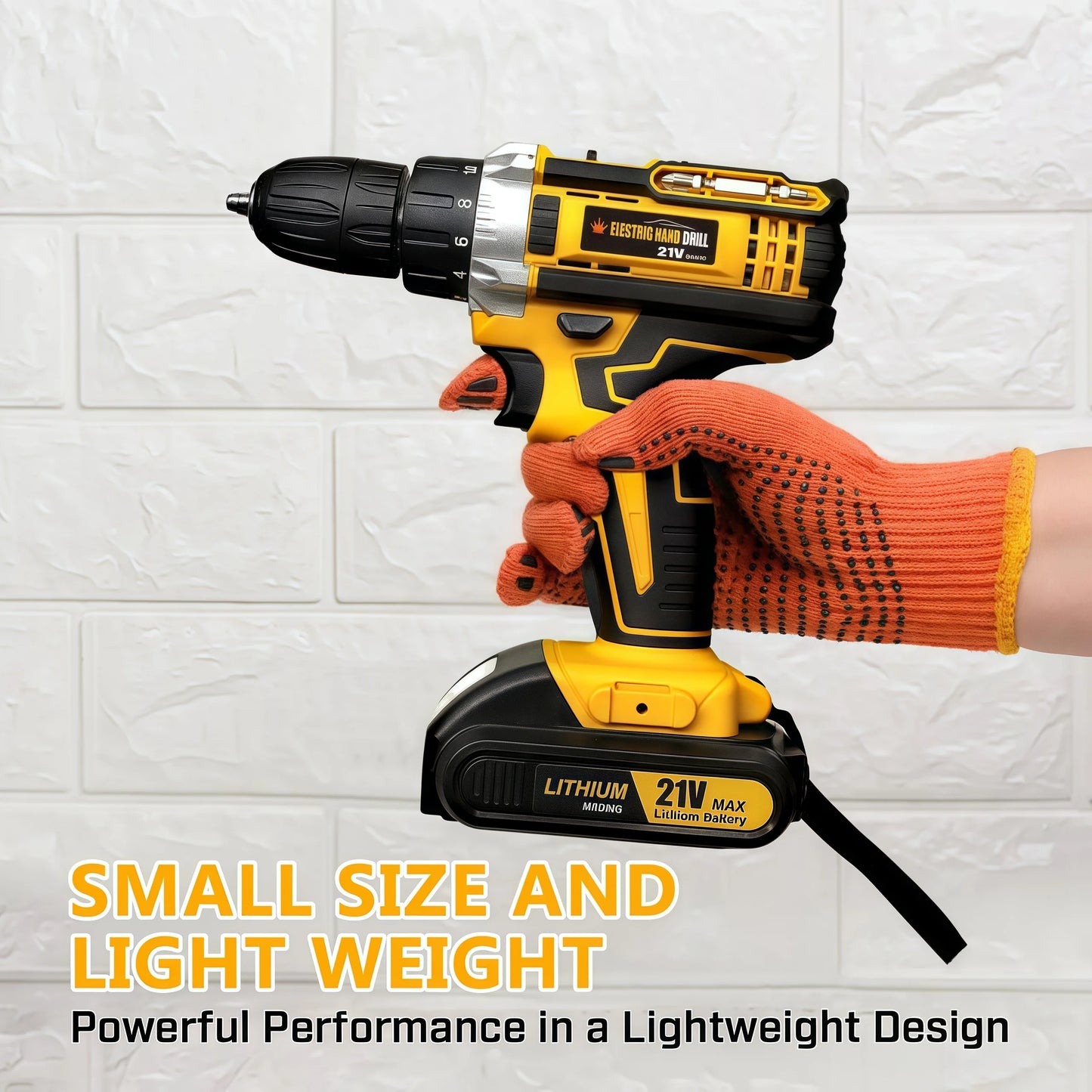 21V Cordless Drill Set for Home DIY Projects Includes Battery