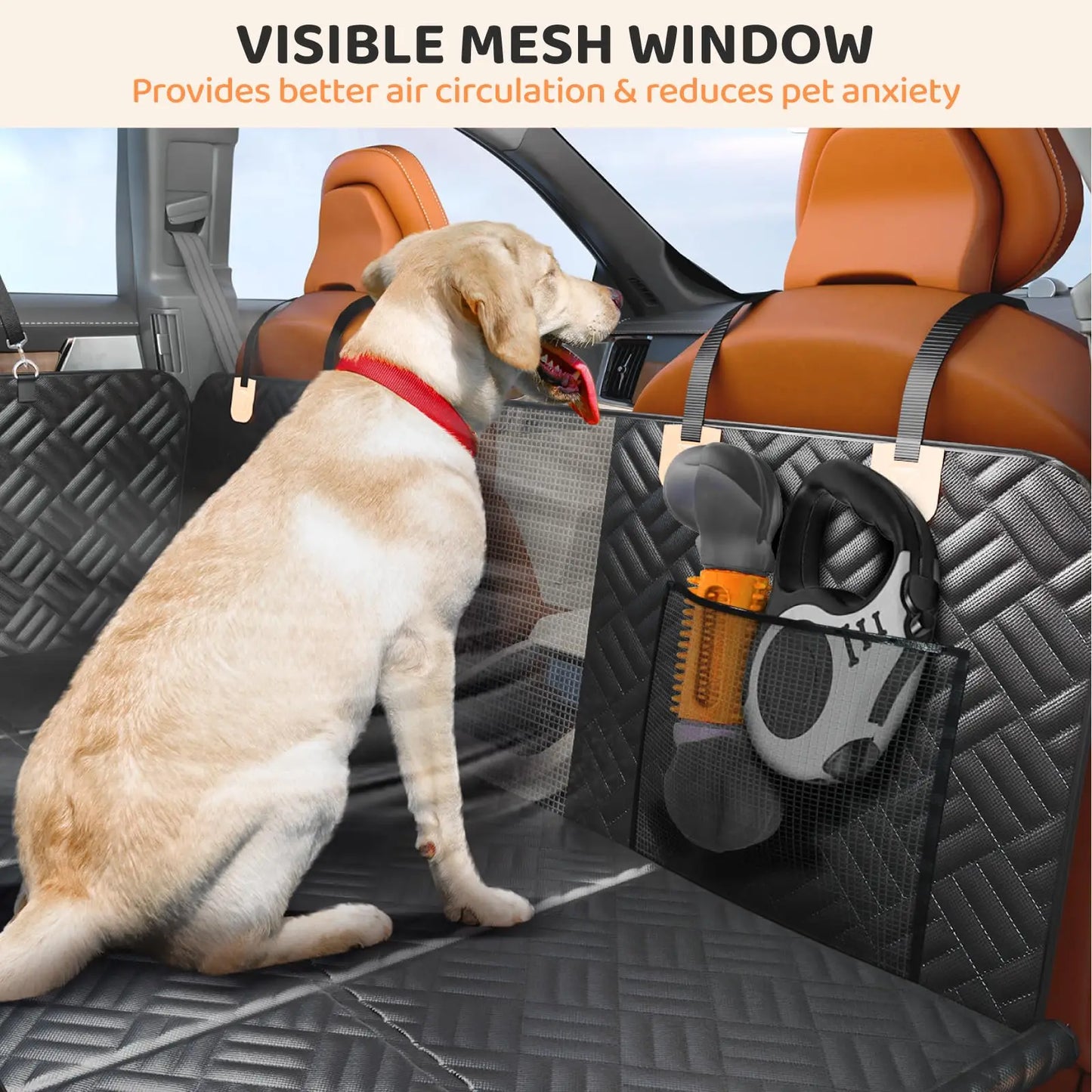 NONECN Dog Hammock Rear Seat Cover With Hard Bottom Extender