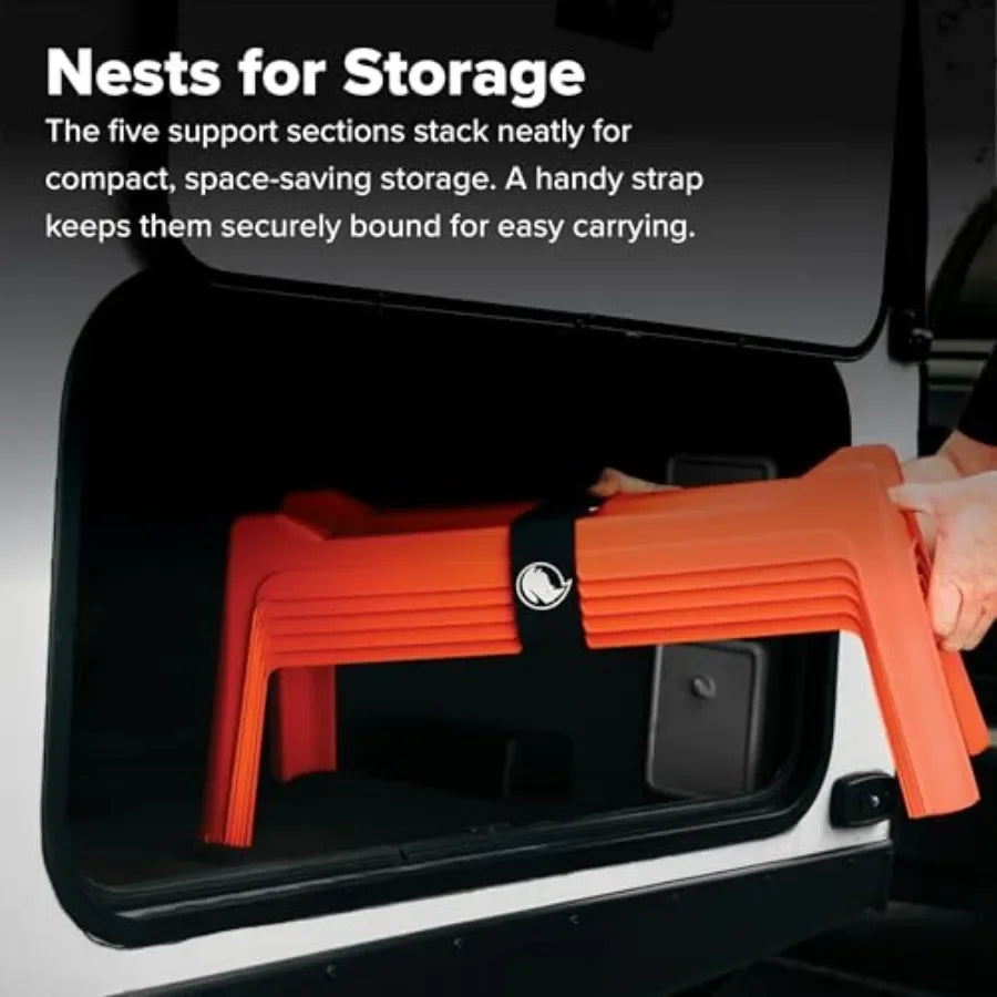 RV Sewer Hose Support Kit Extends Over Uneven Terrain