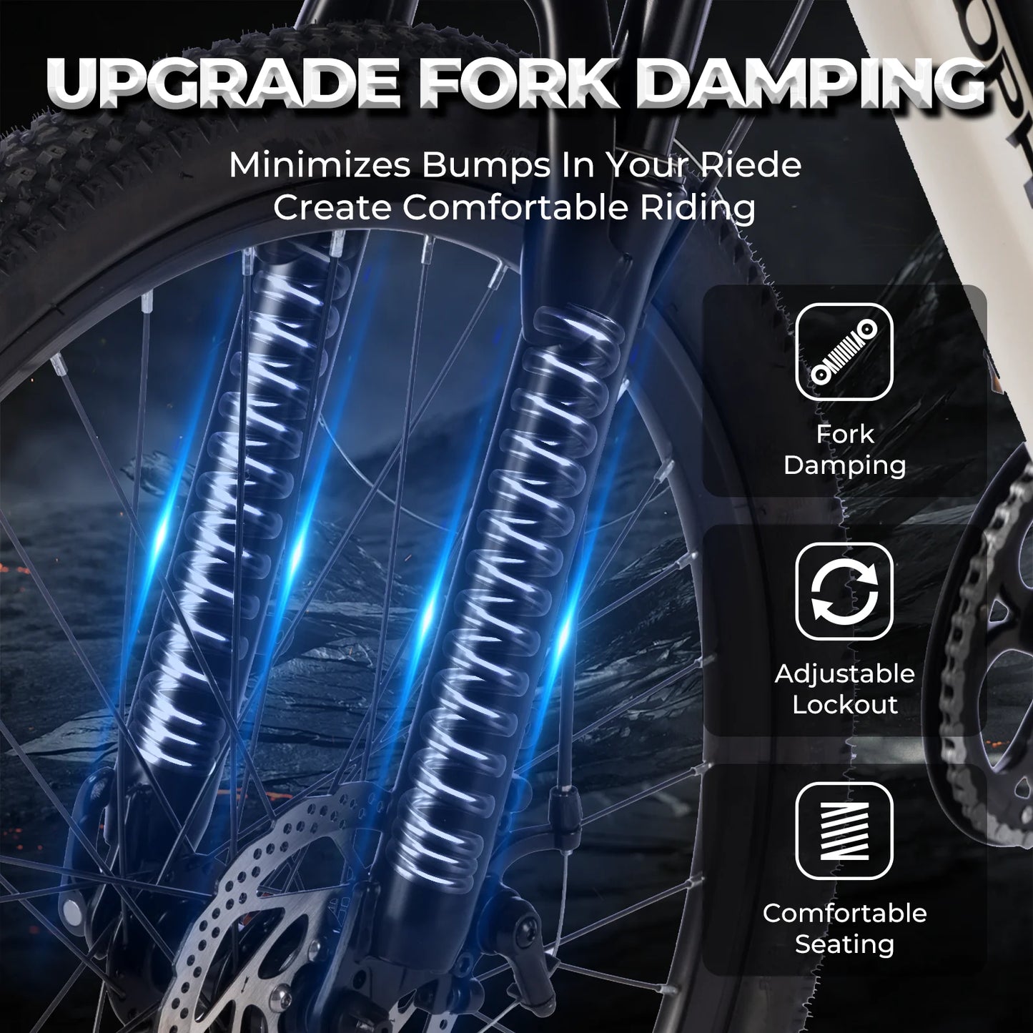 Terrosor Electric Mountain Bike Fat Tire 350W Peak 19.9Mph