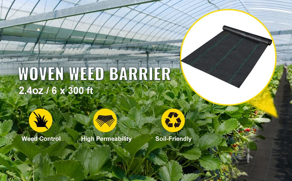 SucceBuy Landscape Fabric Heavy Duty Weed Barrier for Ground Cover