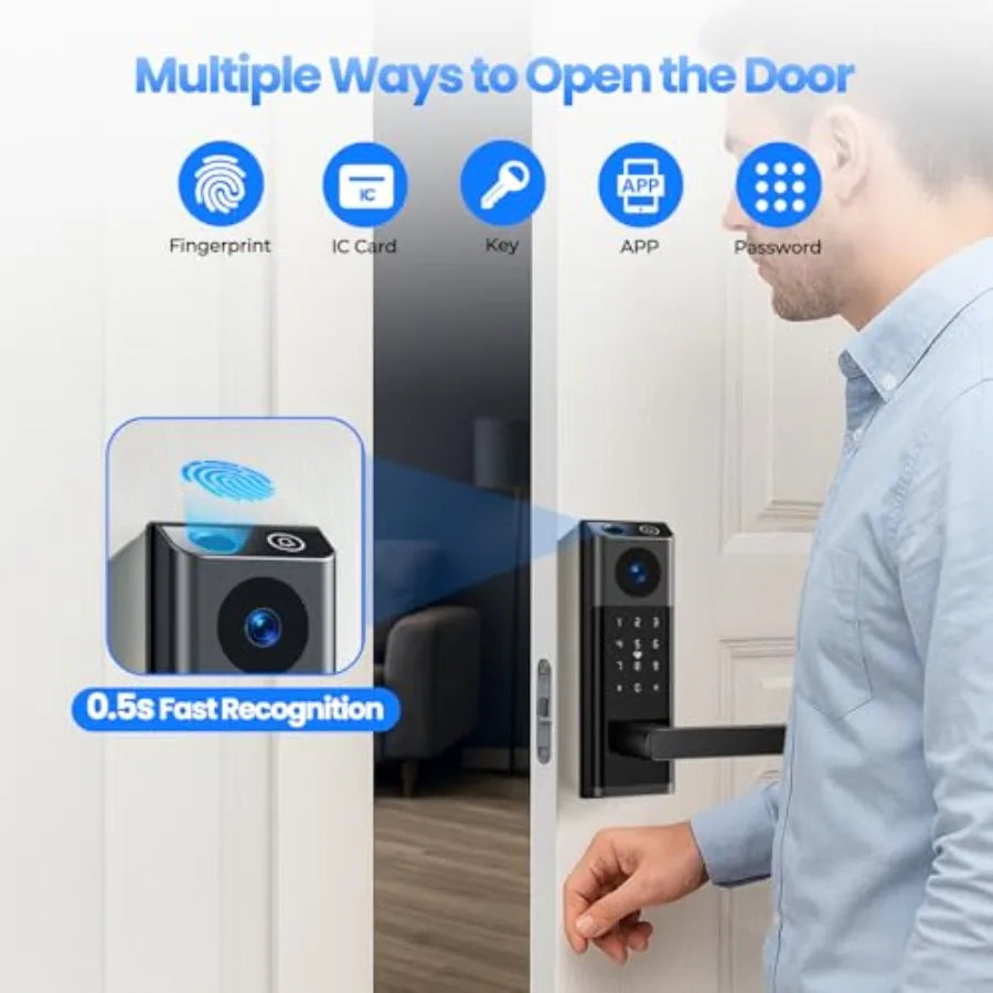 SHXI WiFi Video Smart Lock With Camera And Doorbell