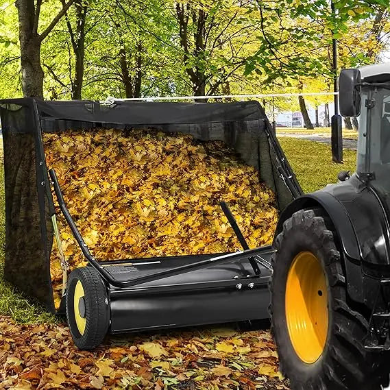 Tow Behind Lawn Sweeper Heavy Duty Leaf Grass Collector