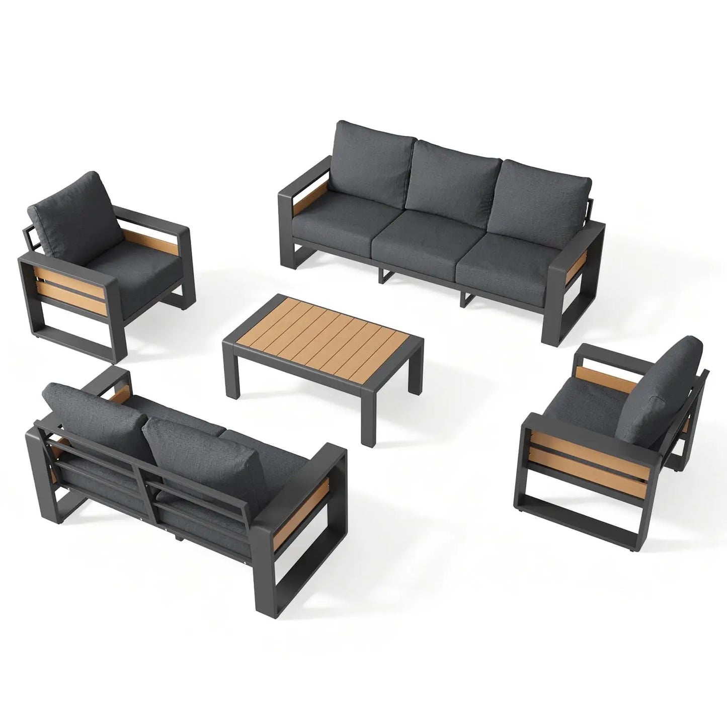 XIAOLANG Aluminum Patio Furniture Set Outdoor Sectional Olefin Cushions