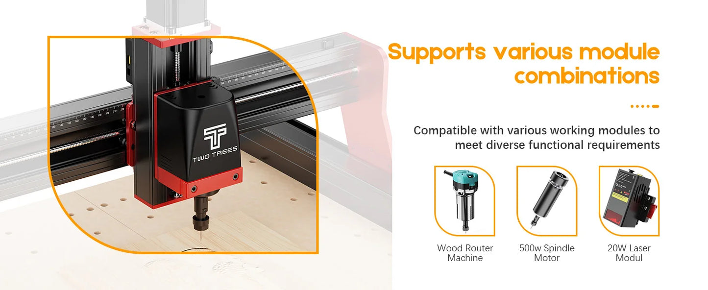 Two Trees TTC450Pro CNC 4 Axis Metal Cutting Router Engraving