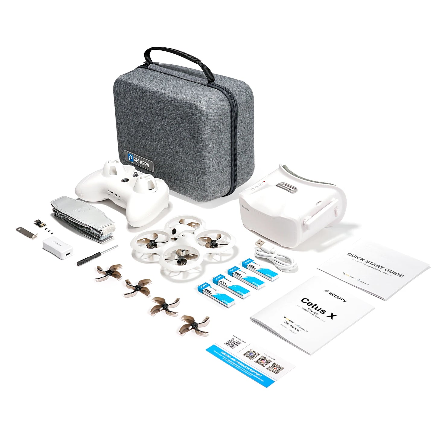 BETAFPV Cetus X FPV Racing Drone With VR03 Transmitter Goggles