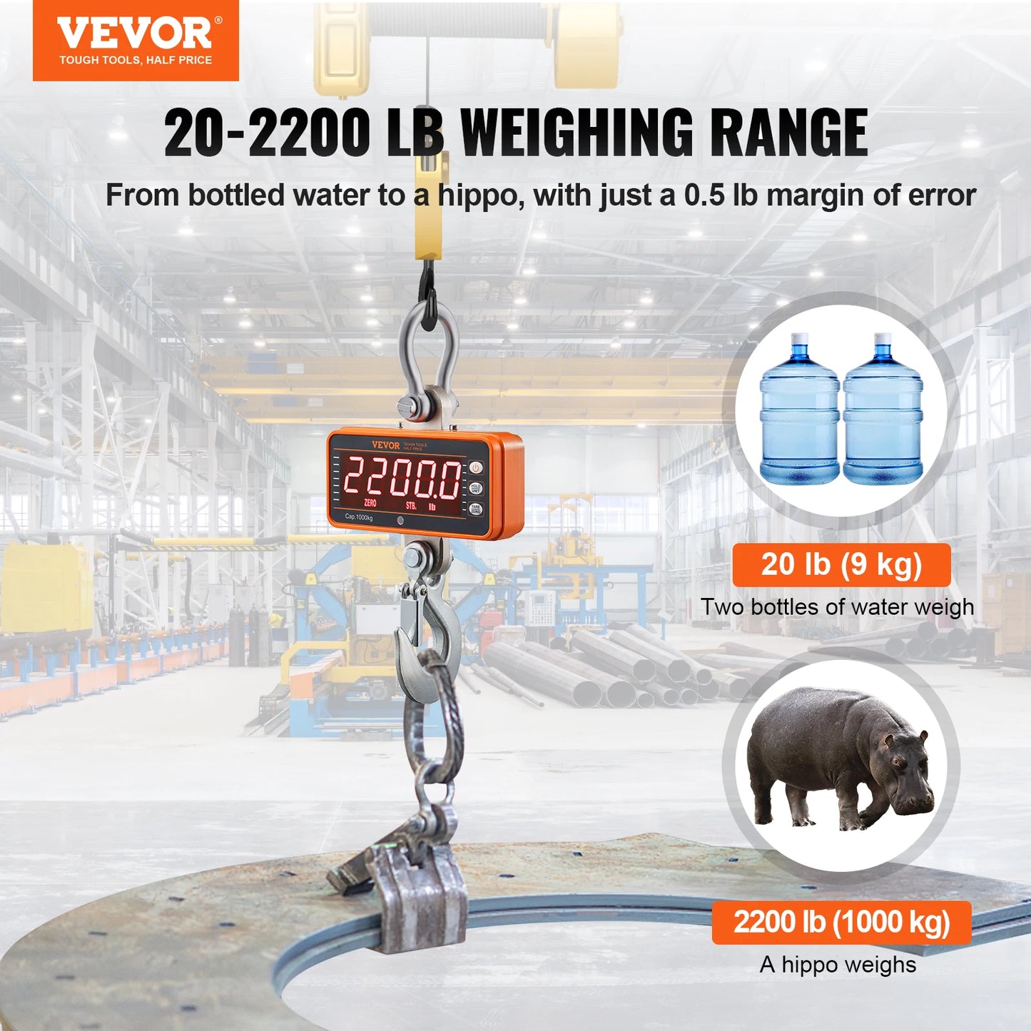 SucceBuy Digital Crane Scale Industrial Hanging Scale With Remote