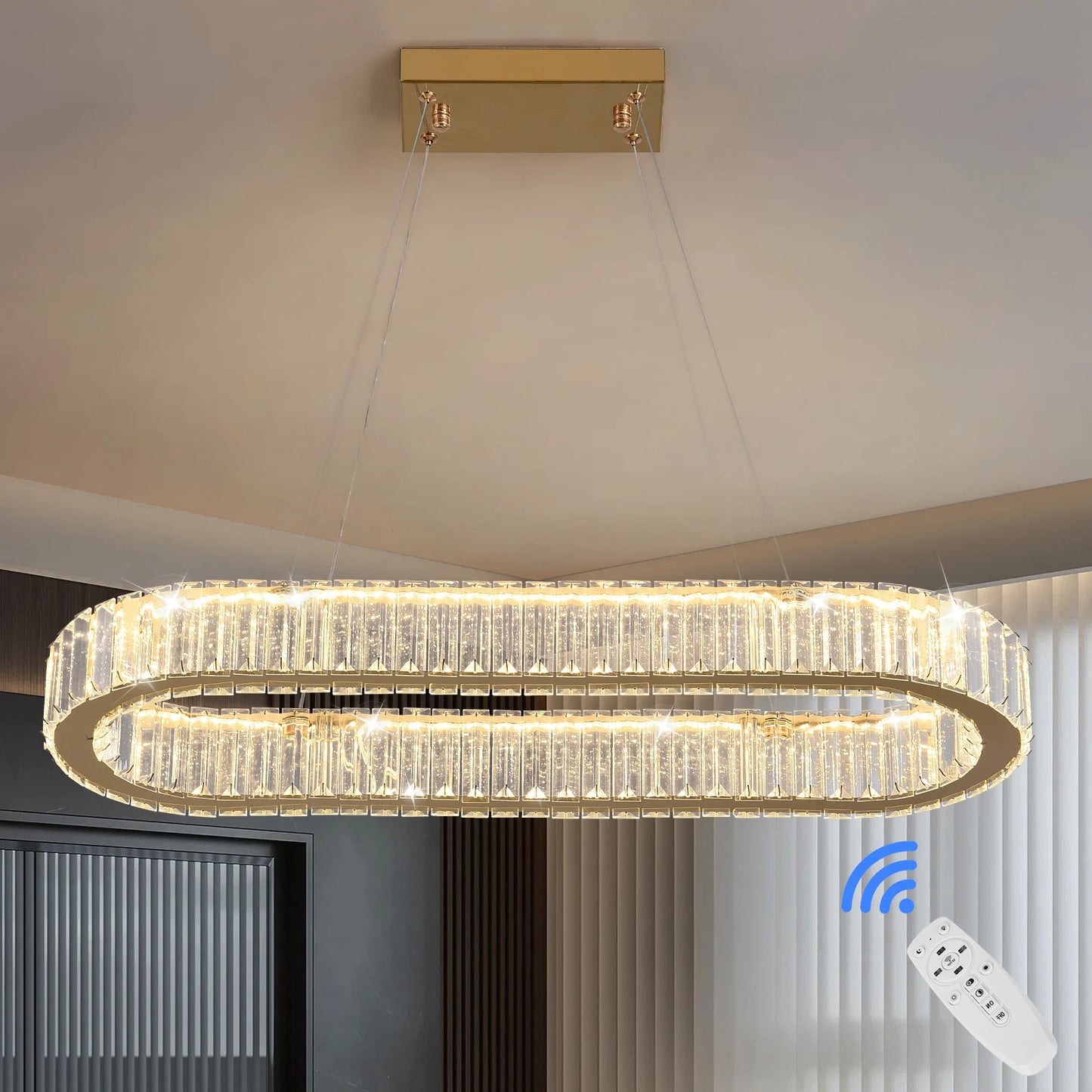 Vinilky Modern Crystal Ceiling Chandelier for Living Room