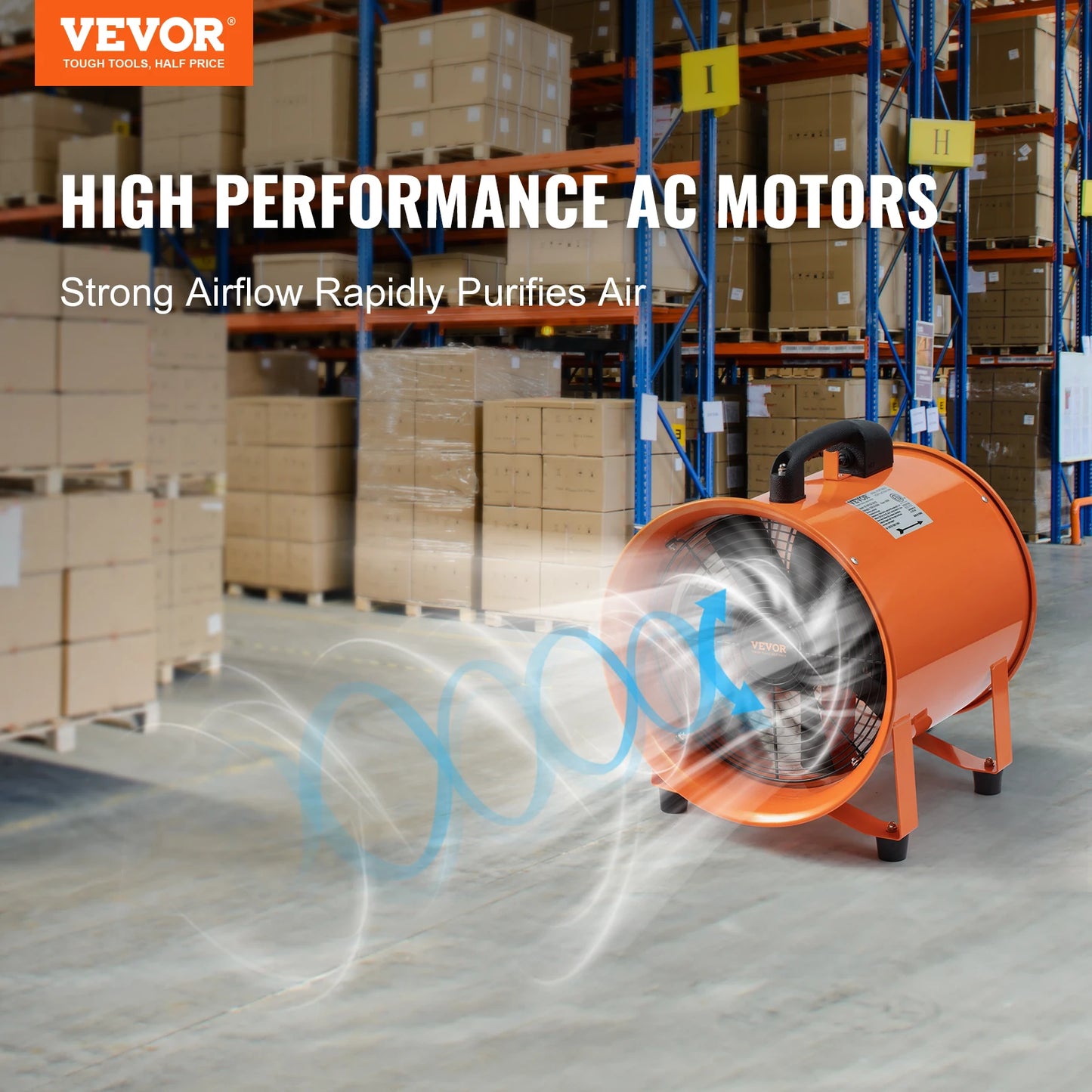 VEVOR Exhaust Fan Industrial Ventilation Blower Portable For Warehouse