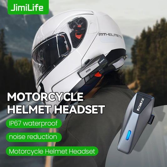 JimiLife Motorcycle Helmet With Bluetooth Earphones And 2 Kilometer Intercom
