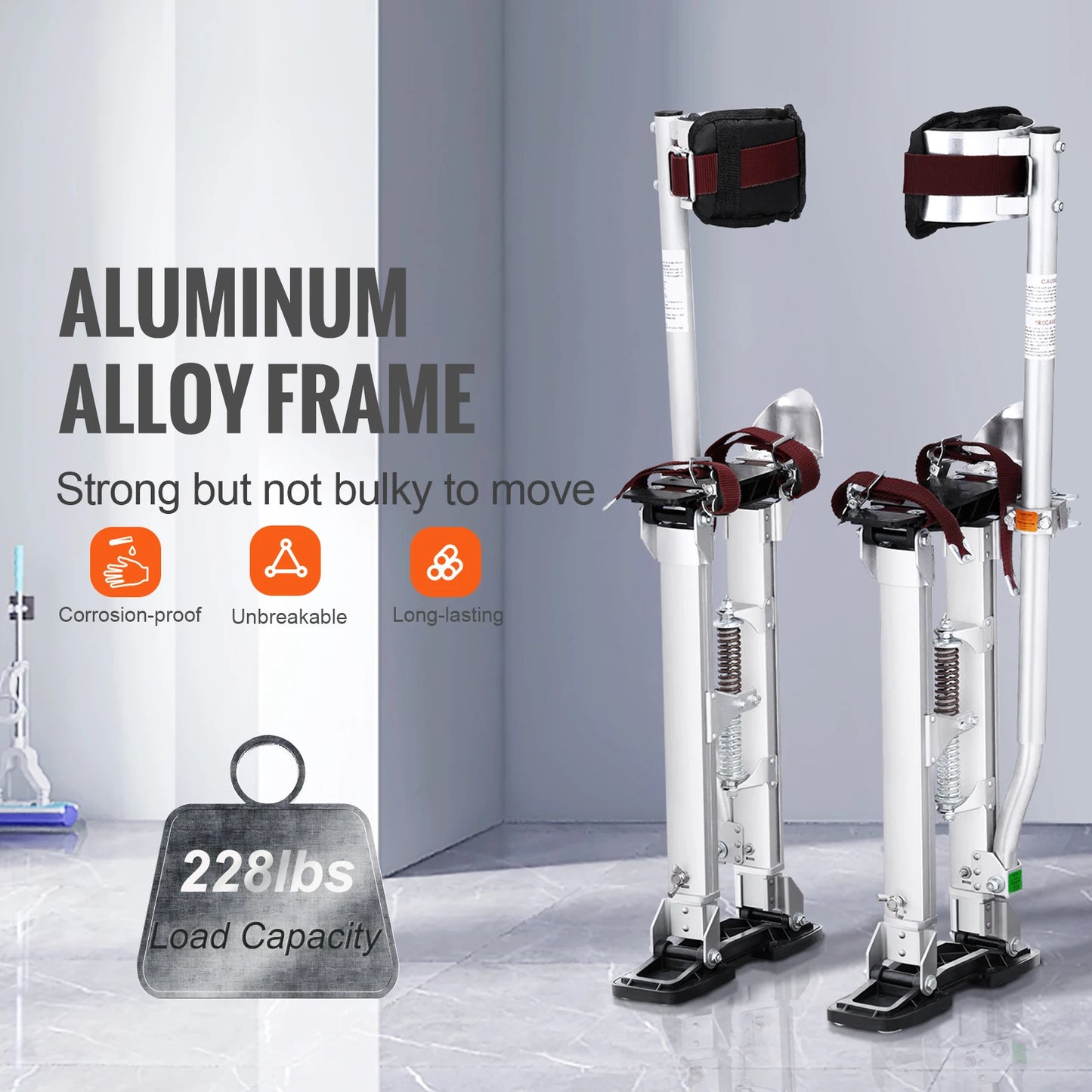 Drywall Stilts Adjustable Aluminum Tool With Knee Pads