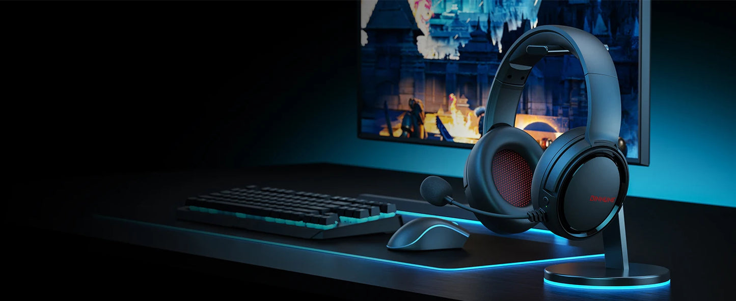 BINNUNE 2.4G Wireless Gaming Headset PS5 PS4 PC NS