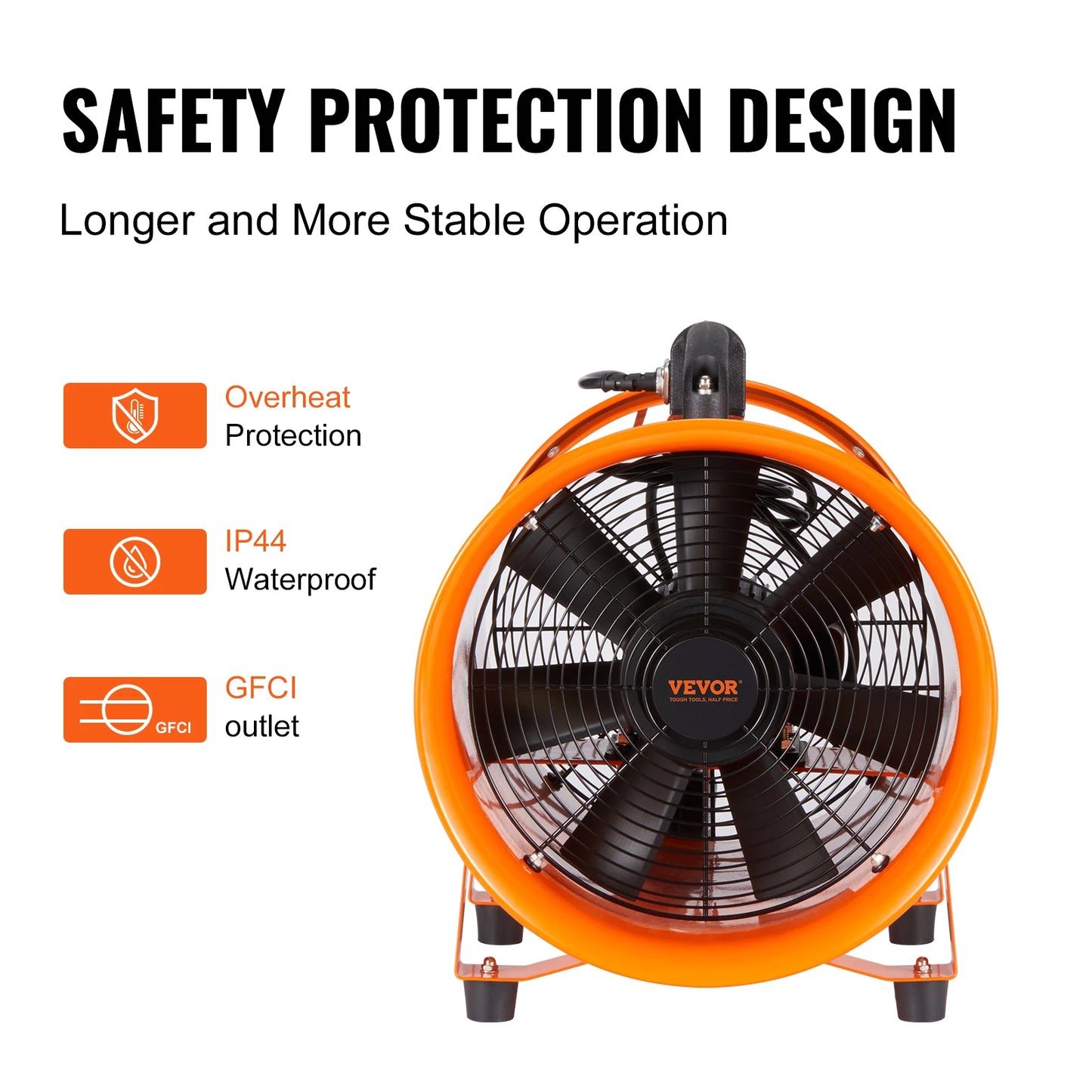 VEVOR Exhaust Fan Industrial Ventilation Blower Portable For Warehouse