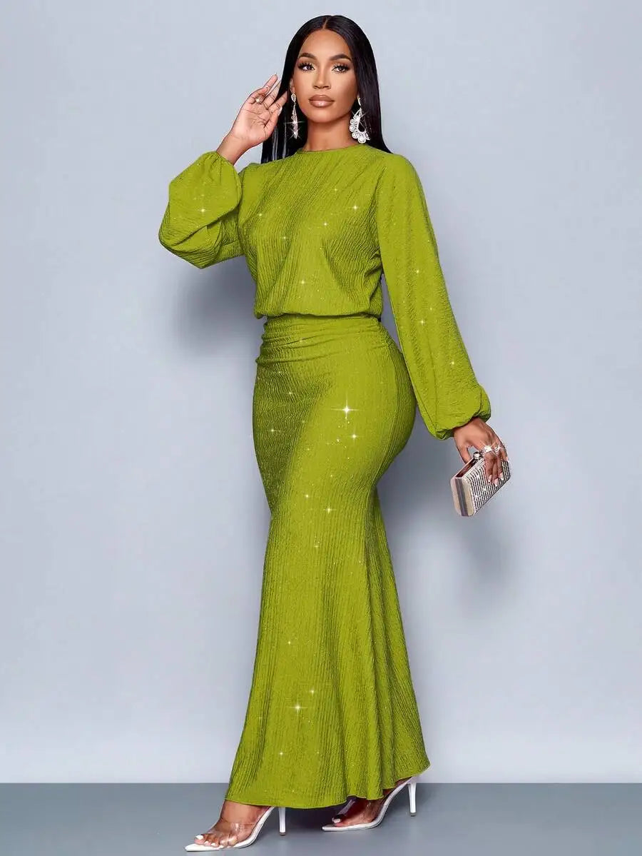 Floor Length Mermaid Hem Bodycon Dress For Party Valentines Day