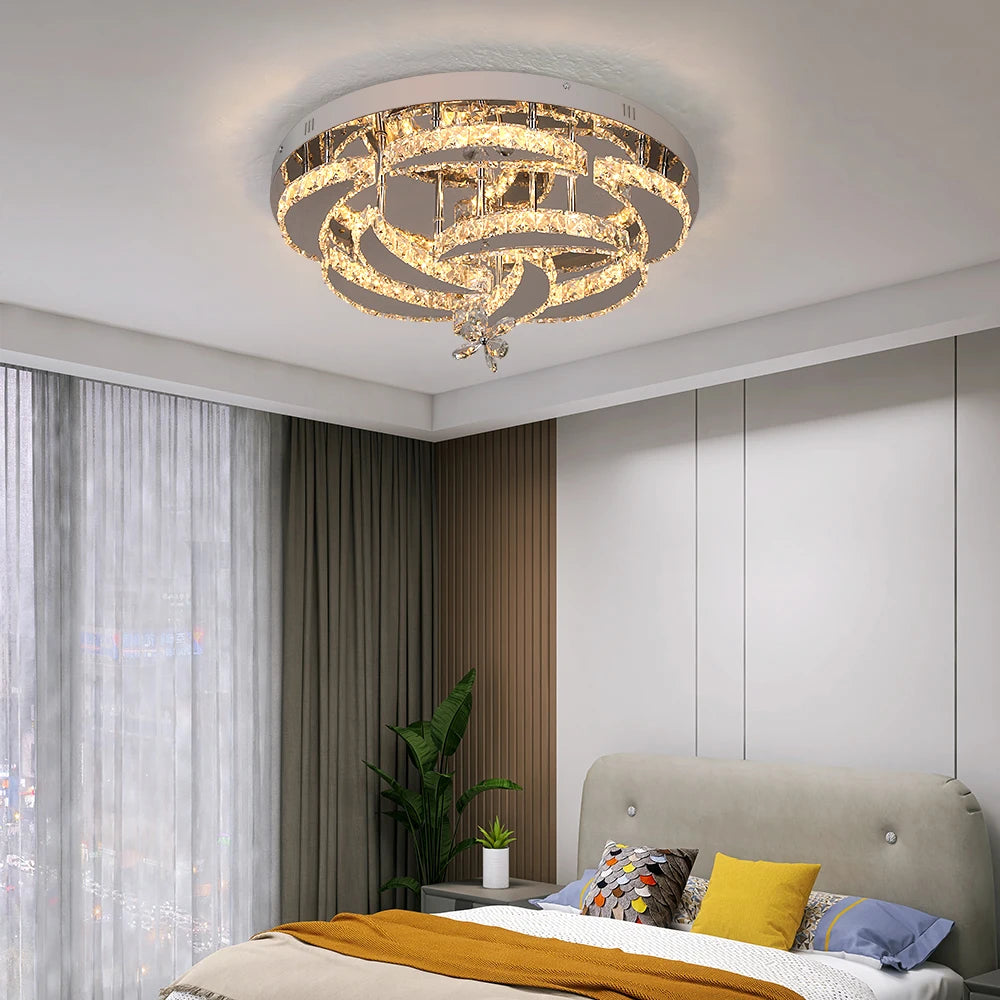 Vetrulus Luxury K9 Crystal Chandelier Modern Dimmable Ceiling Lamp