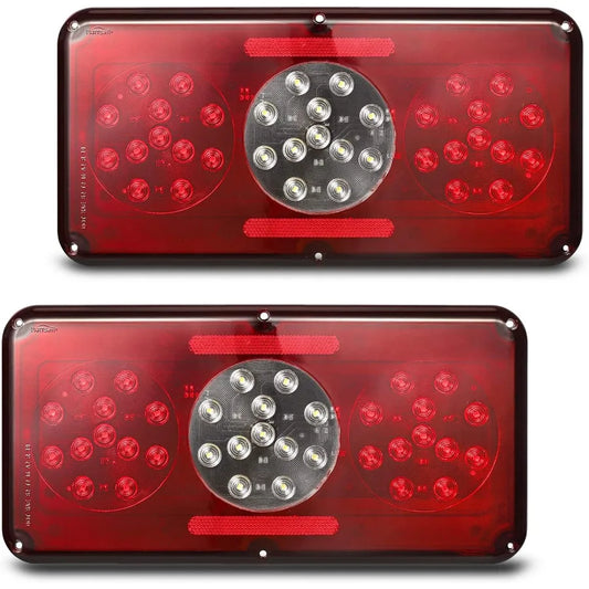 YAO HUI HUANG Rectangle LED Trailer Stop Lights 2 Pack