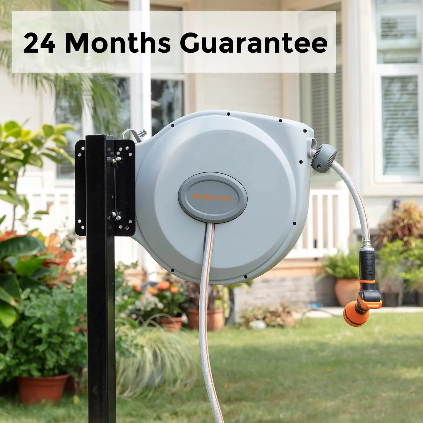 Giraffe Tools CW20 Retractable Garden Hose Reel With Lock