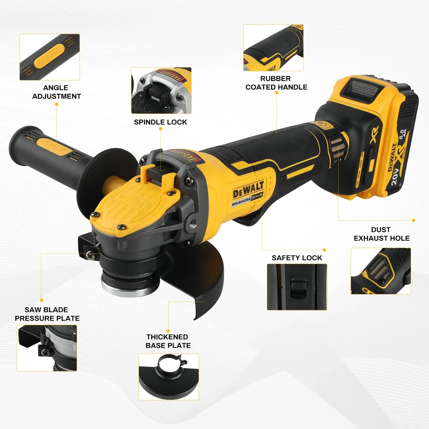 DeWalt DCG416 20V Max Brushless Grinder Bare Tool Performance
