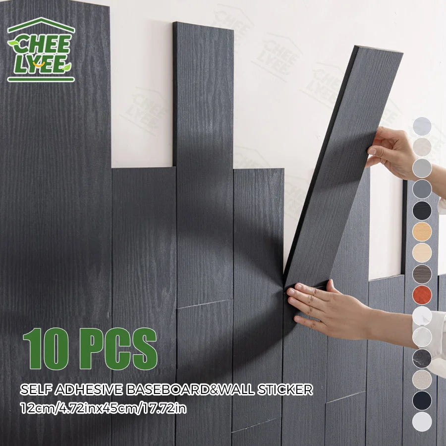 Self Adhesive Wooden Wall Stickers 10 Piece Pack Indoor Use