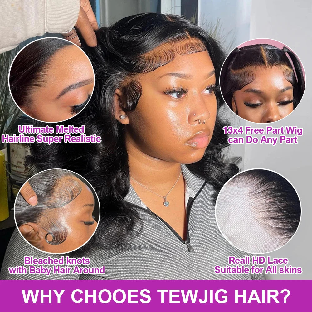 Hj Weave Beauty Remy Peruvian Body Wave HD Lace Frontal Wig