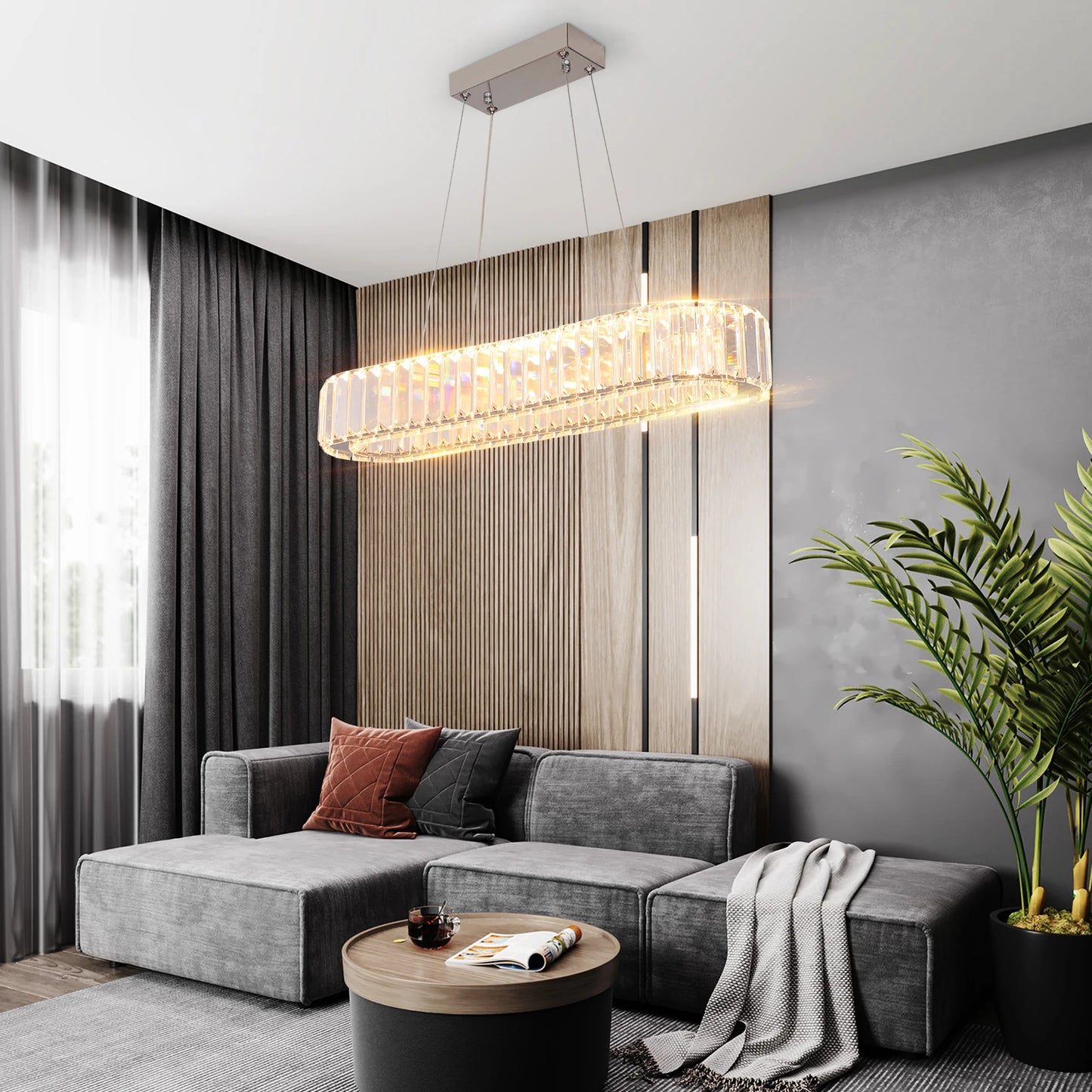 Vinilky Modern Crystal Ceiling Chandelier for Living Room