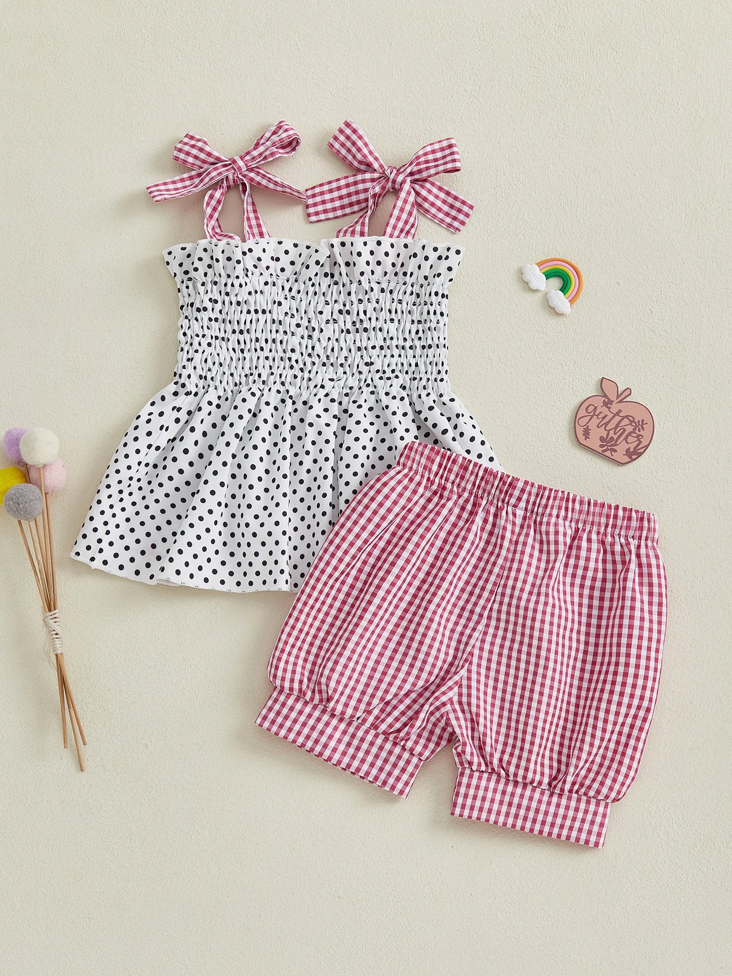 Toddler Girl Floral Sleeveless Top Denim Shorts Set