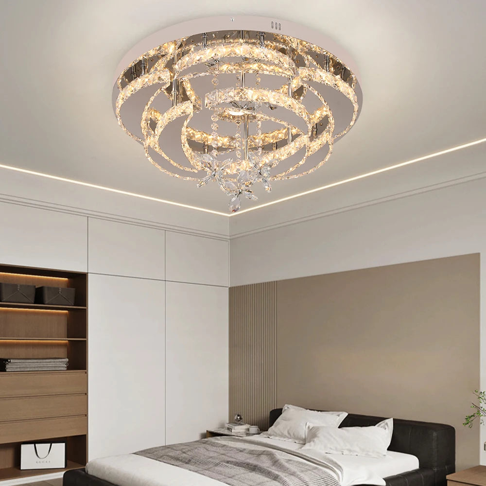Vetrulus Luxury K9 Crystal Chandelier Modern Dimmable Ceiling Lamp