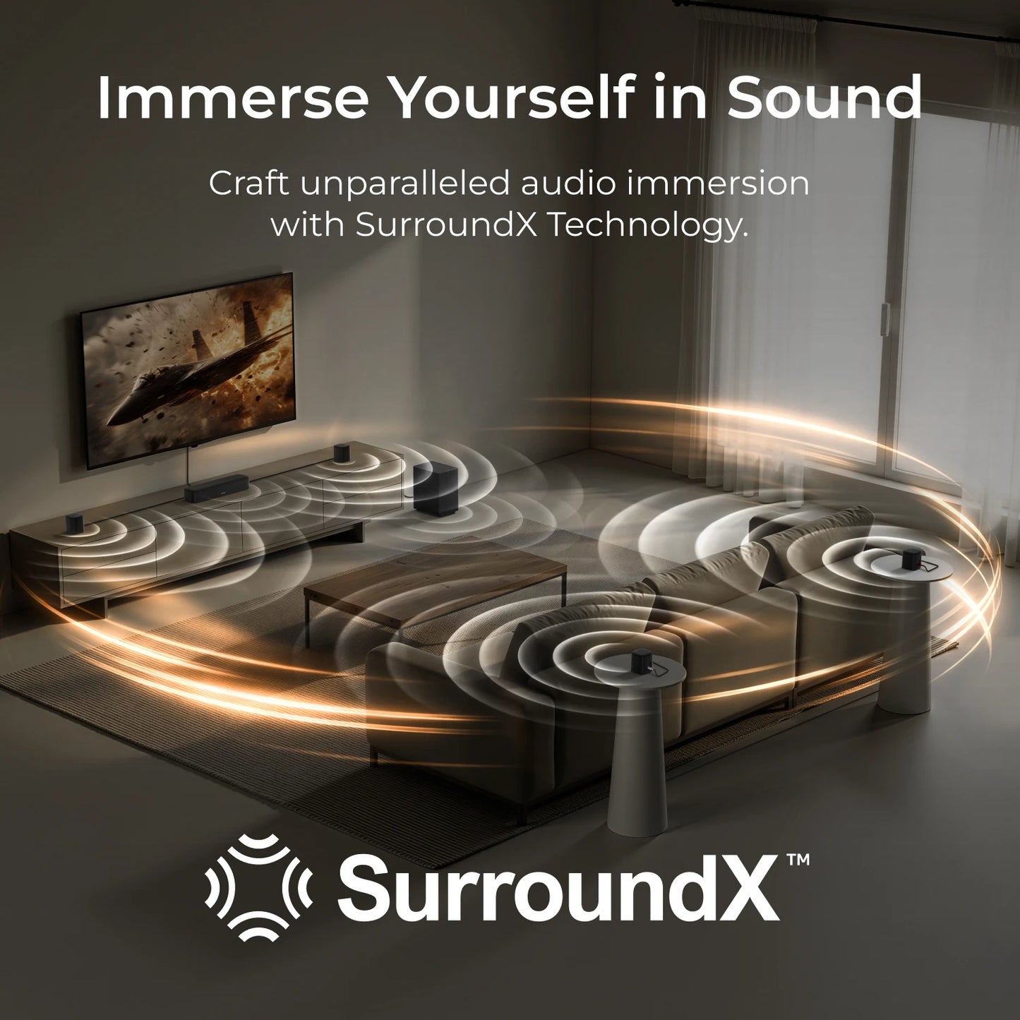 Ultimea 350W 7 1ch Virtual Surround Soundbar With Subwoofer
