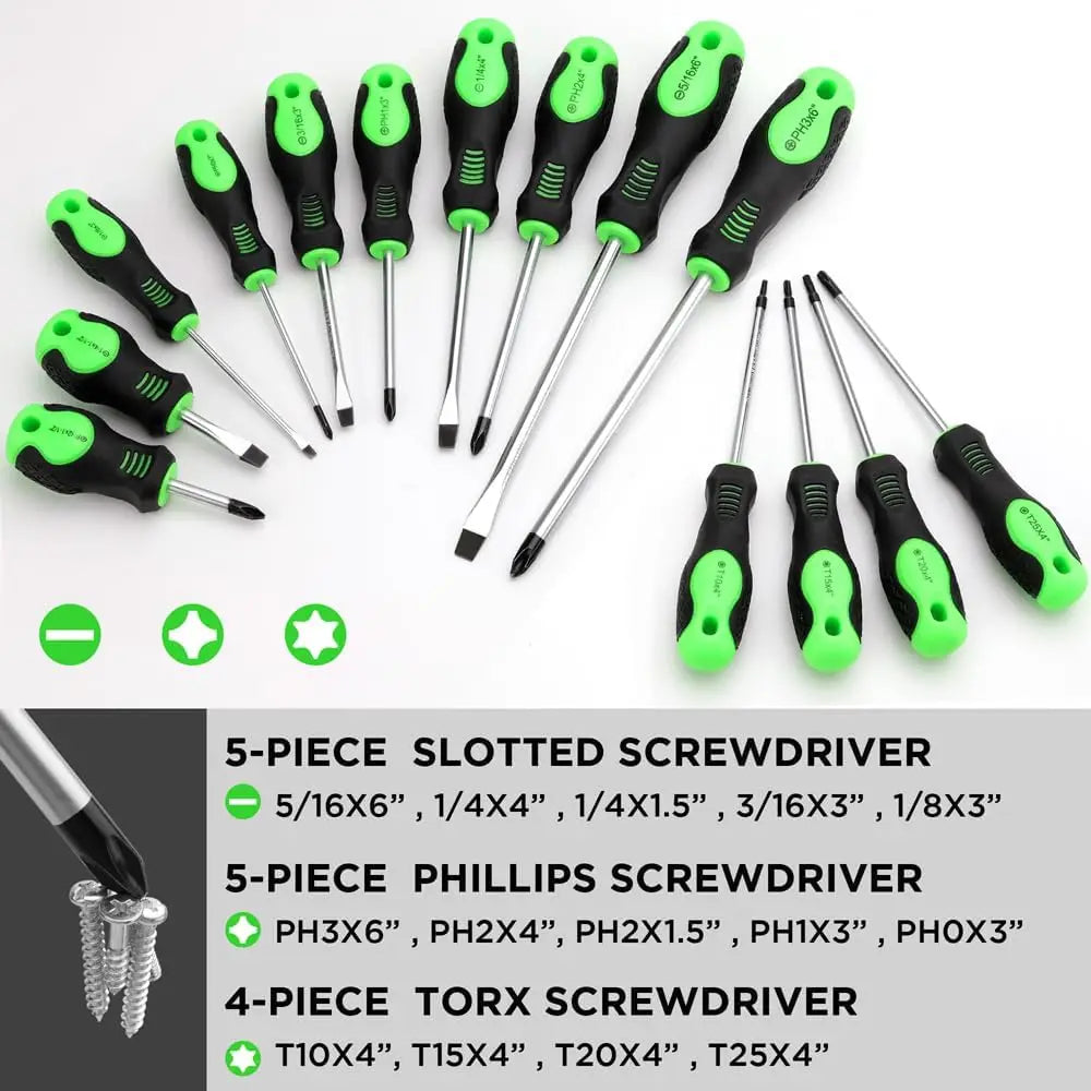 Magnetic Screwdriver Set 86Pcs Slotted Phillips Torx Bits Nut Drivers