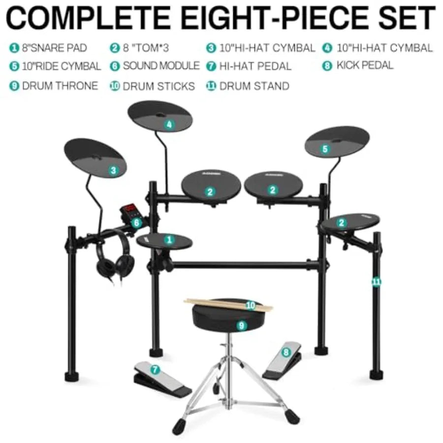 SHXI Electric Drum Set With Four Pads And 200 Sounds
