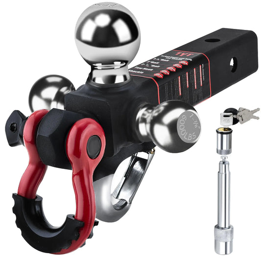TYT Tri Ball Hitch Mount Locks Tow Hook Clevis Shackle