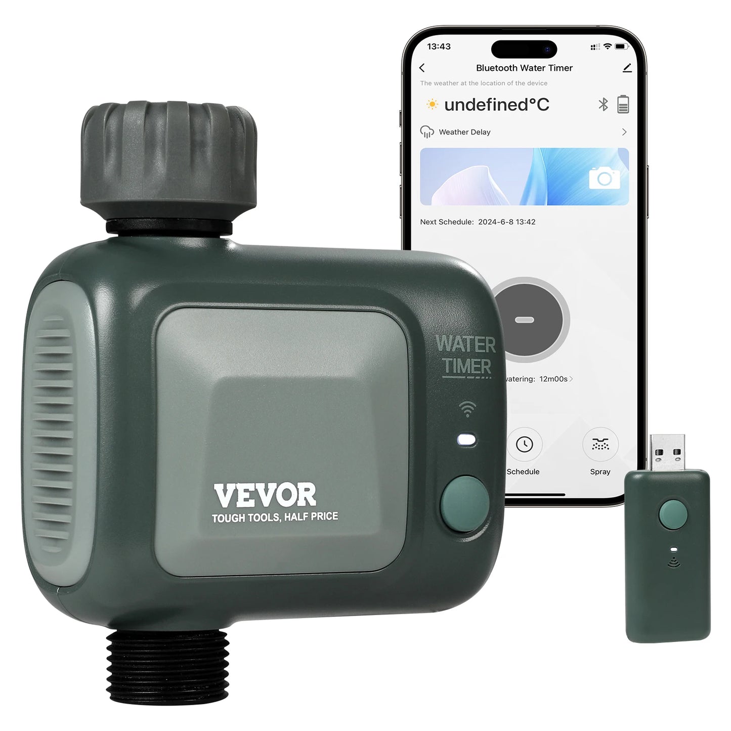 SucceBuy WiFi Sprinkler Timer For Yard Watering With Single Or Dual Outlet App And Voice Control IPX6 Hose Faucet Timer