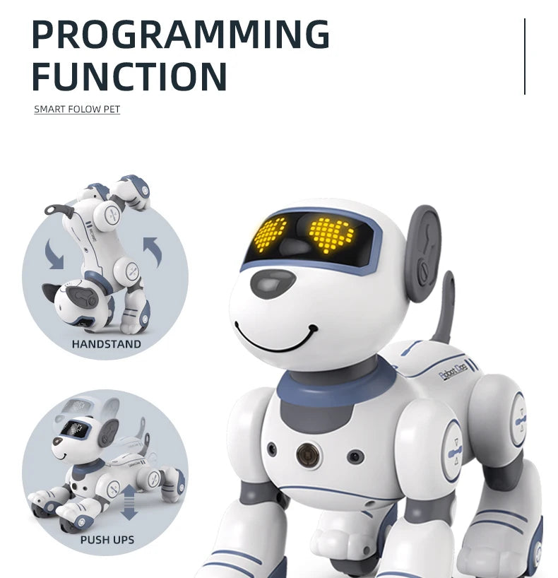 Kelaton RC Robot Dog Voice Command Programmable Toy With Touch Sensor Music